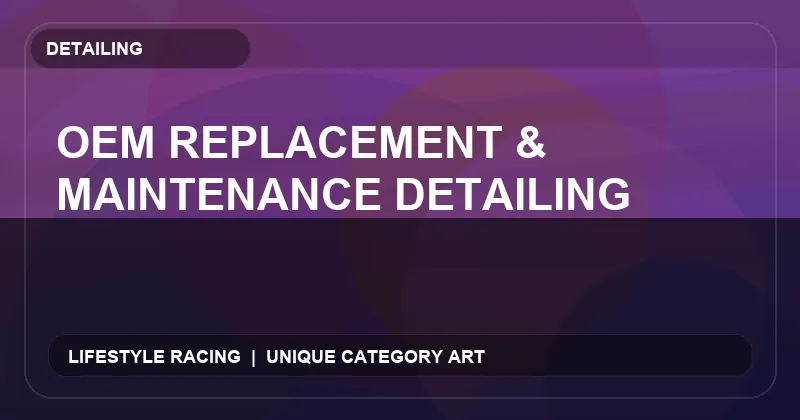OEM Replacement & Maintenance Detailing